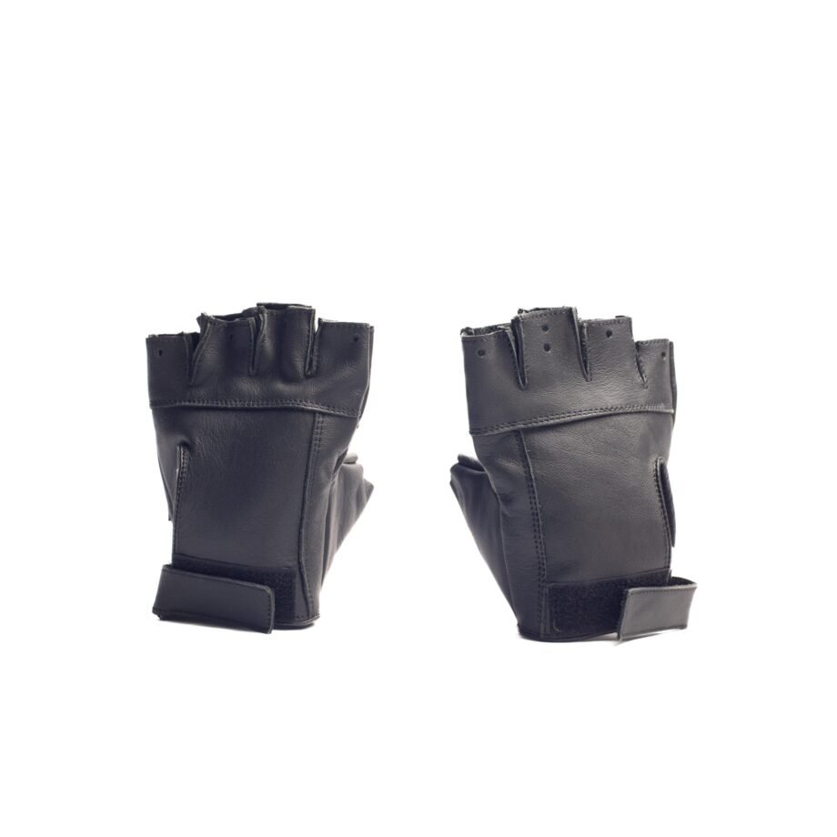 Guantes de Piel Sin Malla Medio Dedo
