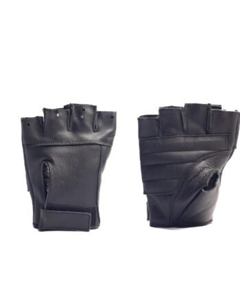 Guantes de Piel Sin Malla Medio Dedo