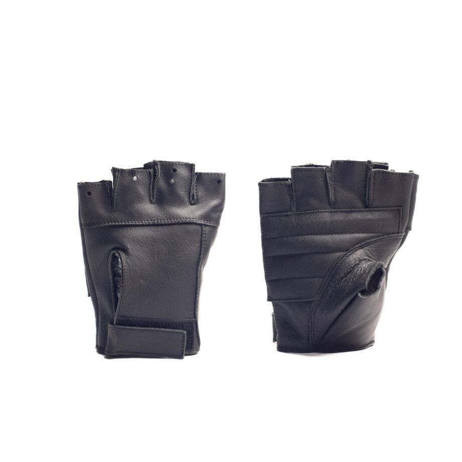 Guantes de Piel Sin Malla Medio Dedo
