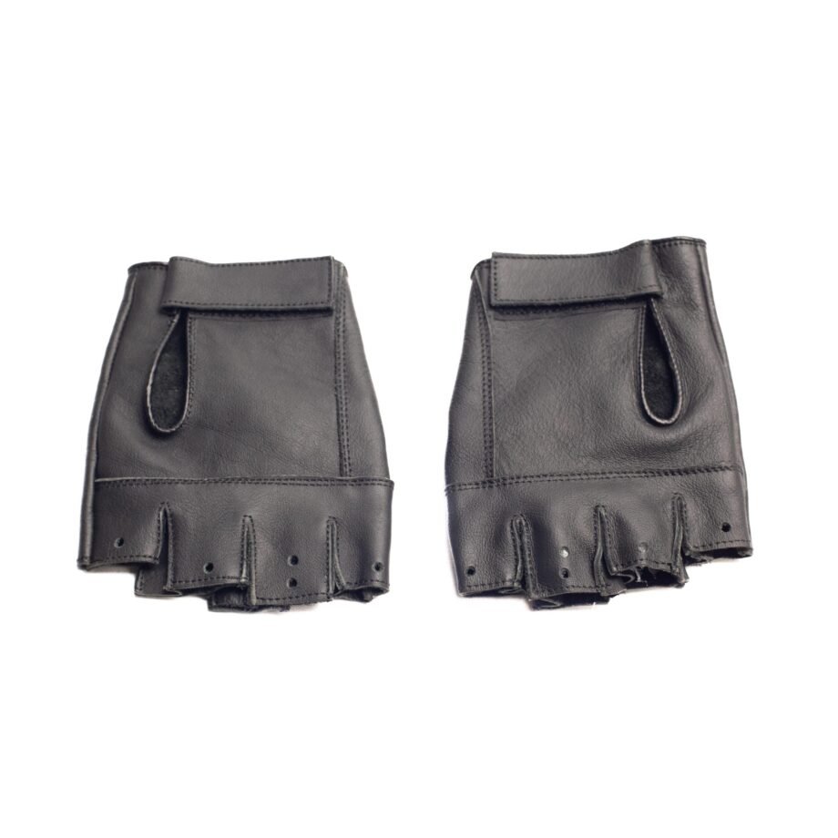 Guantes de Piel Sin Malla Medio Dedo